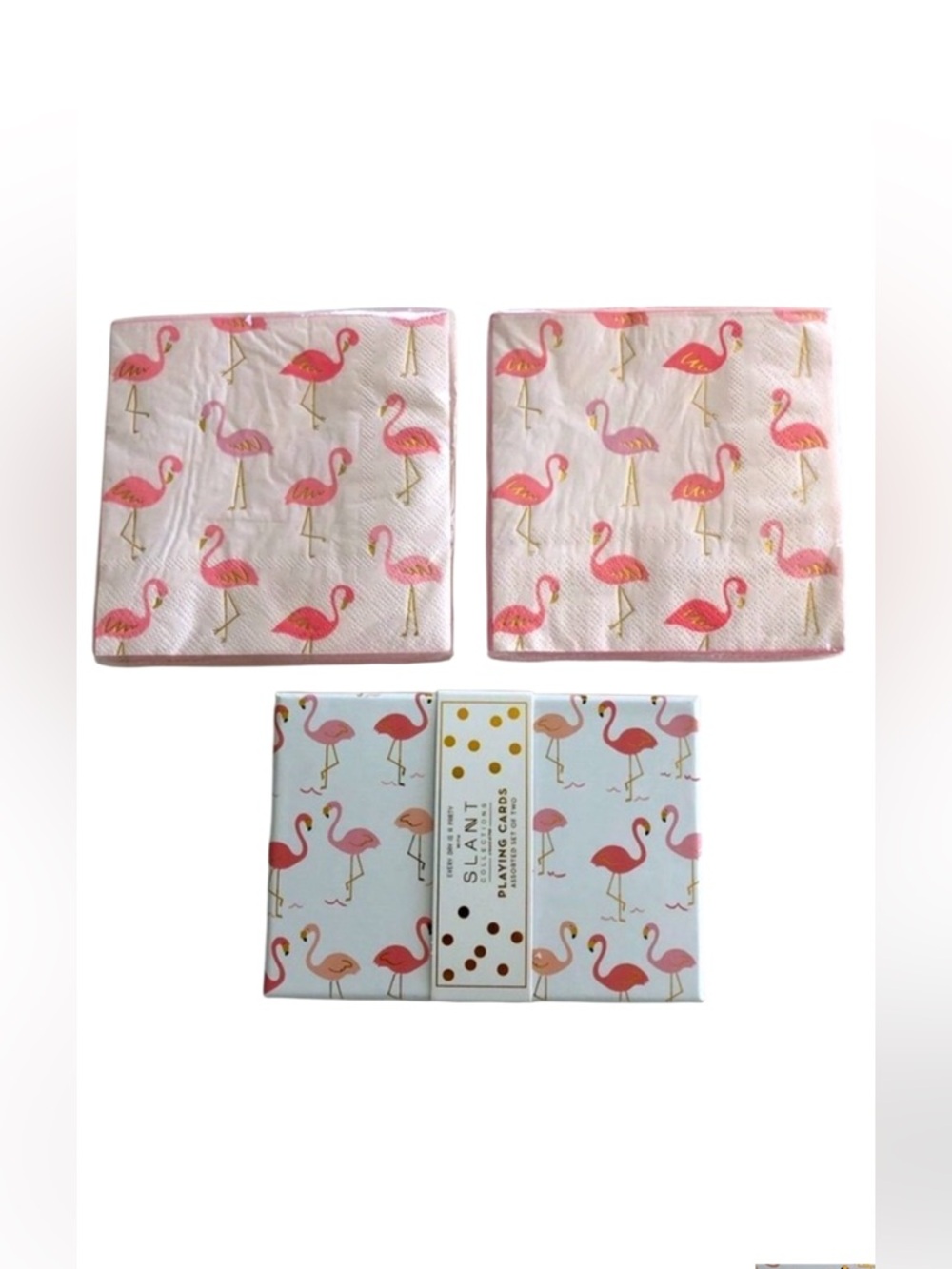 FLAMINGO PLAYING CARDS and Napkins